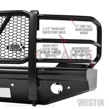 Westin Bumper HDX Bandit 1-Piece Design Steel Black - 58-31155-2