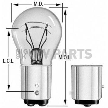 Wagner Lighting Brake Light Bulb 1158-2