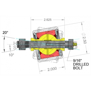 Daystar Rod End - Poly Flex Joint - KU70000BK-1