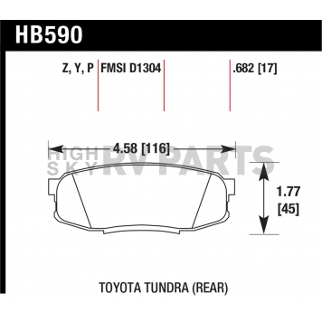 Hawk Performance Brake Pad - HB590Y.682-1
