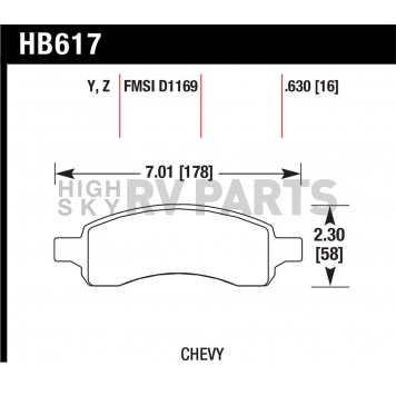 Hawk Performance Brake Pad - HB617Y.630-1