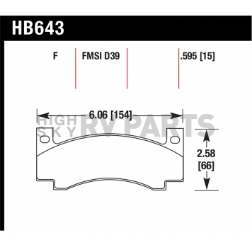 Hawk Performance Brake Pad - HB643F.595-1