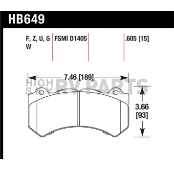 Hawk Performance Brake Pad - HB649F.605-1