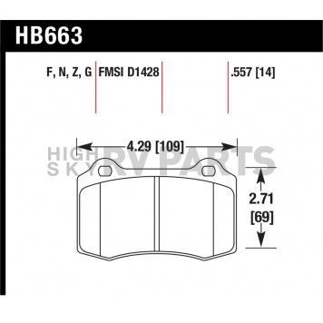 Hawk Performance Brake Pad - HB663F.557-1