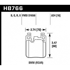 Hawk Performance Brake Pad - HB766Z.624