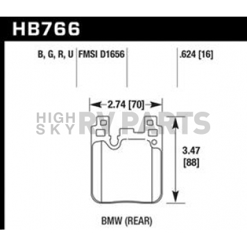 Hawk Performance Brake Pad - HB766Z.624