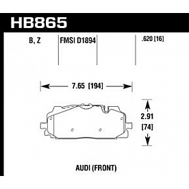 Hawk Performance Brake Pad - HB865B.620