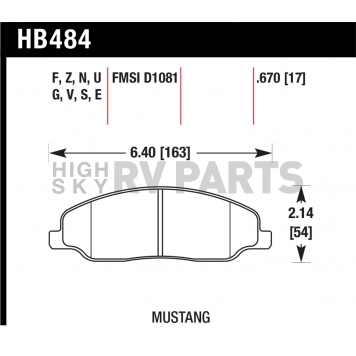 Hawk Performance Brake Pad - HB484N.670-1