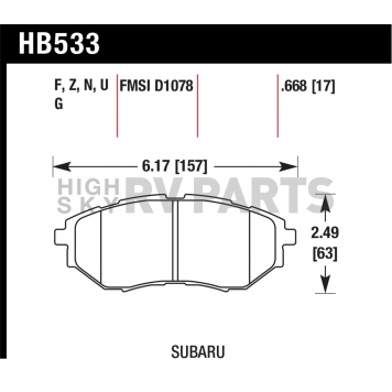 Hawk Performance Brake Pad - HB533Z.668-1