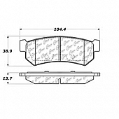 Stop Tech/ Power Slot Brake Pad - 105.13150