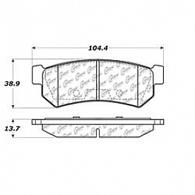 Stop Tech/ Power Slot Brake Pad - 105.13150