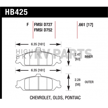 Hawk Performance Brake Pad - HB425F.661-1
