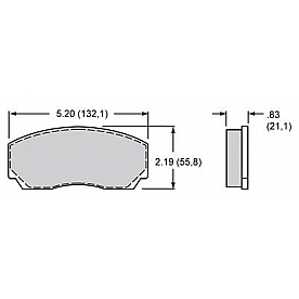 Wilwood Brakes Brake Pad - 15H-8128K-B