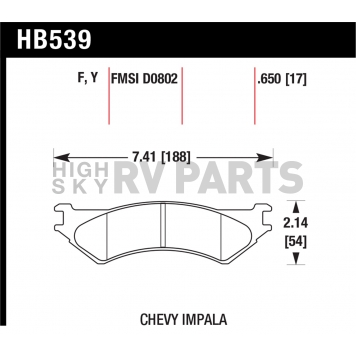 Hawk Performance Brake Pad - HB539Y.650-1