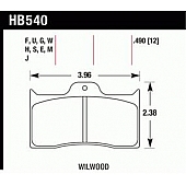Hawk Performance Brake Pad - HB540E.490
