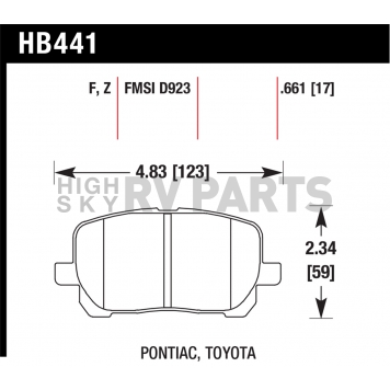 Hawk Performance Brake Pad - HB441F.661-1