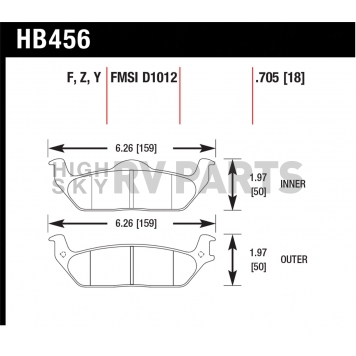 Hawk Performance Brake Pad - HB456F.705-1