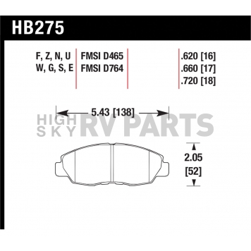 Hawk Performance Brake Pad - HB275E.620-1