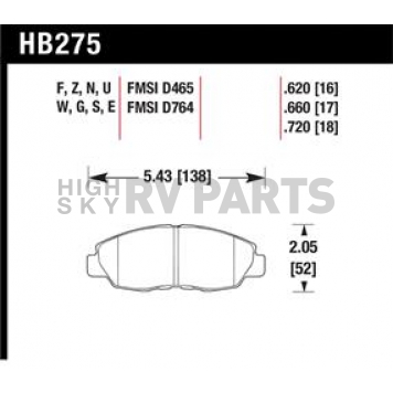 Hawk Performance Brake Pad - HB275S.620