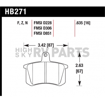 Hawk Performance Brake Pad - HB271E.605-1