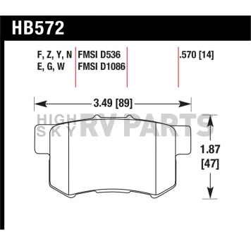 Hawk Performance Brake Pad - HB572W.570-1