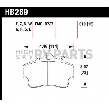 Hawk Performance Brake Pad - HB289E.610-1