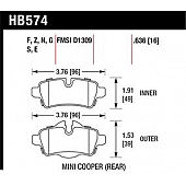 Hawk Performance Brake Pad - HB574S.636