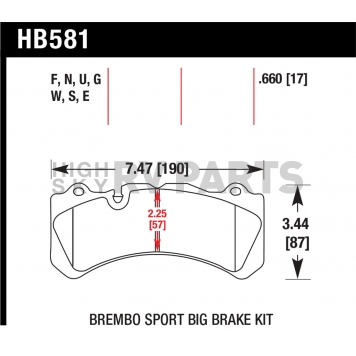 Hawk Performance Brake Pad - HB581G.660-1
