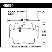 Hawk Performance Brake Pad - HB550S.634