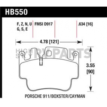 Hawk Performance Brake Pad - HB550S.634