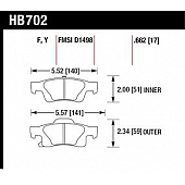 Hawk Performance Brake Pad - HB702F.662