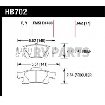 Hawk Performance Brake Pad - HB702F.662