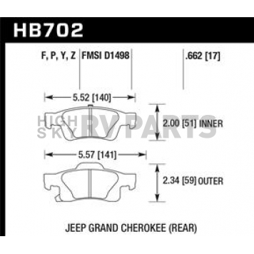 Hawk Performance Brake Pad - HB702Y.662