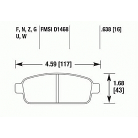 Hawk Performance Brake Pad - HB707G.638