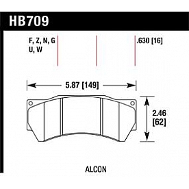 Hawk Performance Brake Pad - HB709N.630