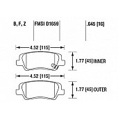 Hawk Performance Brake Pad - HB746B.645