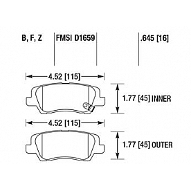 Hawk Performance Brake Pad - HB746B.645