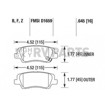 Hawk Performance Brake Pad - HB746B.645