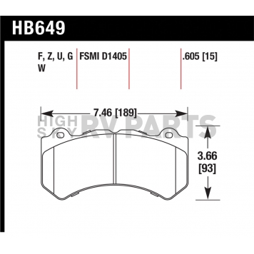 Hawk Performance Brake Pad - HB649U.605-1