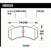 Hawk Performance Brake Pad - HB650W.730