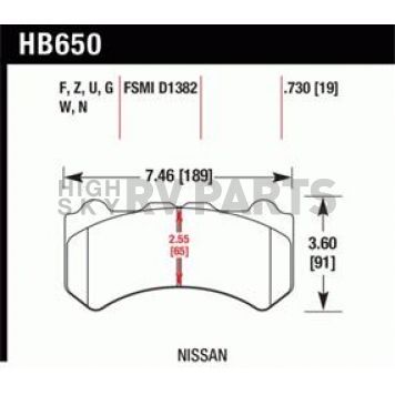 Hawk Performance Brake Pad - HB650W.730