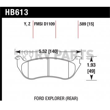 Hawk Performance Brake Pad - HB613Z.589-1