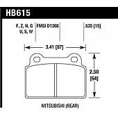 Hawk Performance Brake Pad - HB615S.535