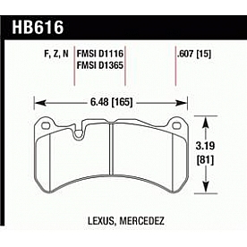 Hawk Performance Brake Pad - HB616G.607