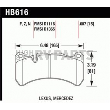 Hawk Performance Brake Pad - HB616G.607