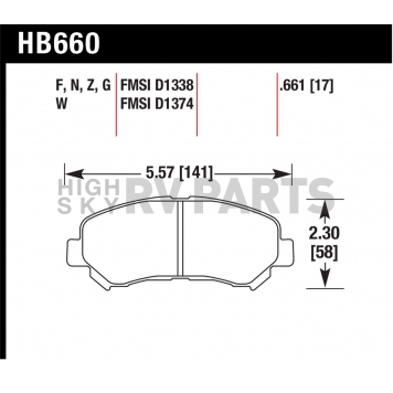 Hawk Performance Brake Pad - HB660G.661-1