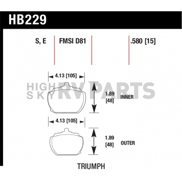 Hawk Performance Brake Pad - HB229E.580-1