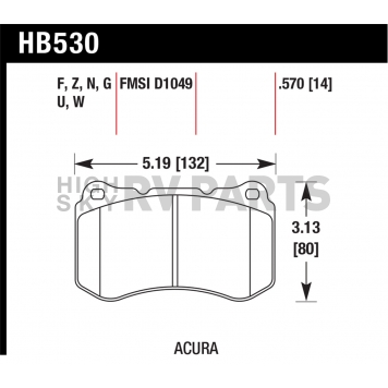 Hawk Performance Brake Pad - HB530W.570-1