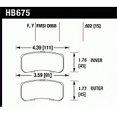 Hawk Performance Brake Pad - HB675Y.602