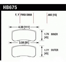 Hawk Performance Brake Pad - HB675Y.602